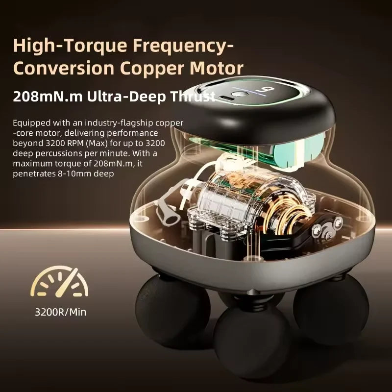 4-Head Percussion Body Massager